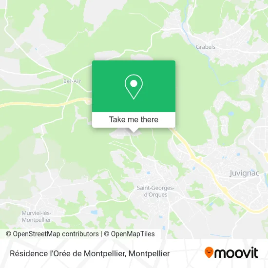 Résidence l'Orée de Montpellier map