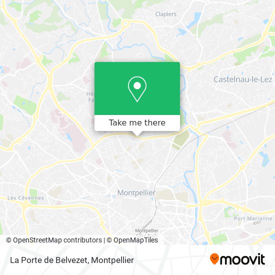 La Porte de Belvezet map