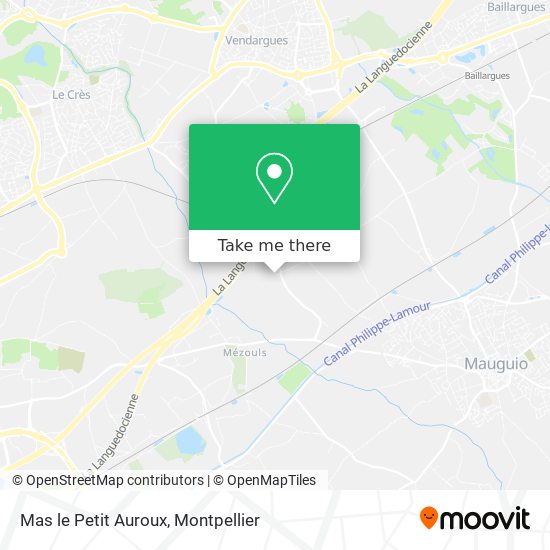 Mas le Petit Auroux map
