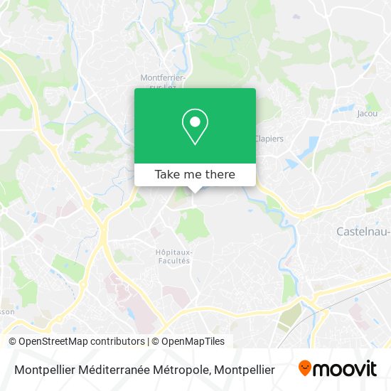 Mapa Montpellier Méditerranée Métropole