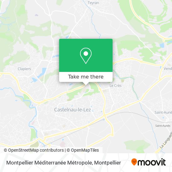 Mapa Montpellier Méditerranée Métropole