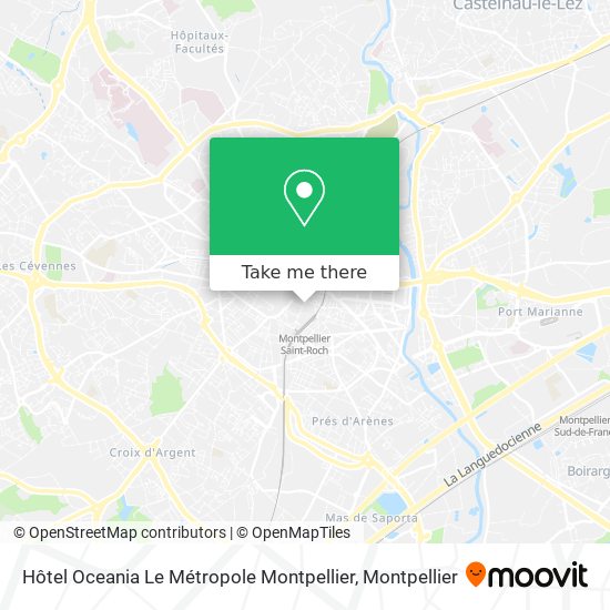 Mapa Hôtel Oceania Le Métropole Montpellier