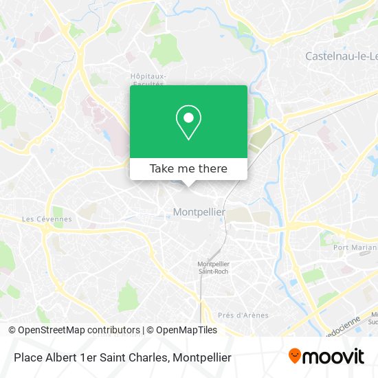 Place Albert 1er Saint Charles map