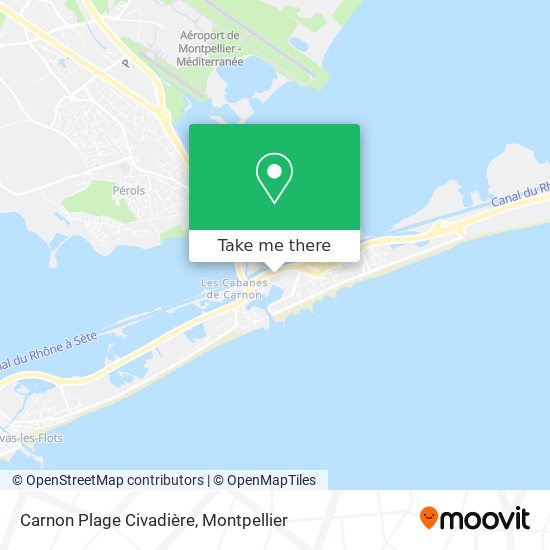 Carnon Plage Civadière map