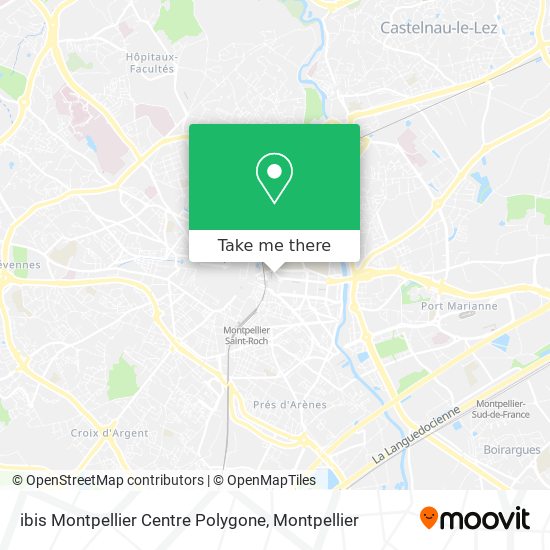 ibis Montpellier Centre Polygone map