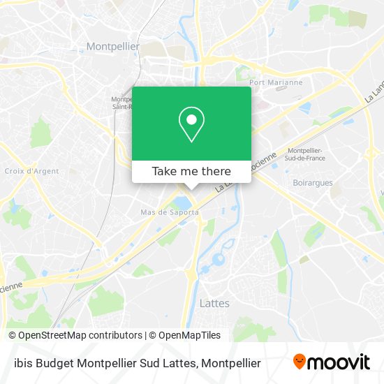 ibis Budget Montpellier Sud Lattes map