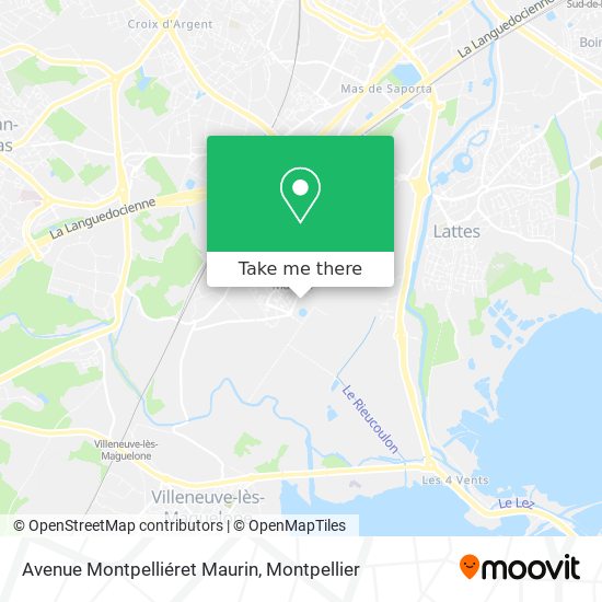 Avenue Montpelliéret Maurin map