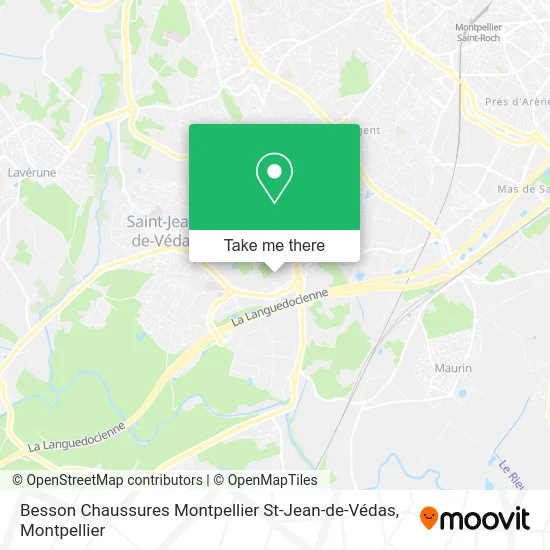 Besson Chaussures Montpellier St-Jean-de-Védas map