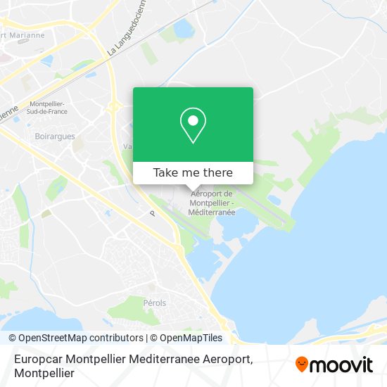 Europcar Montpellier Mediterranee Aeroport map