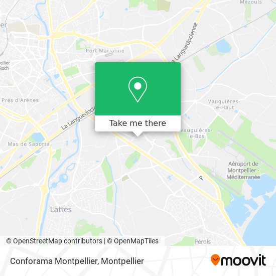 Conforama Montpellier map