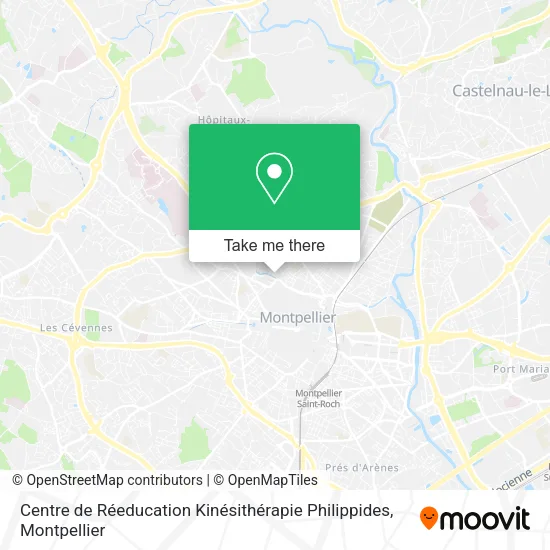 Centre de Réeducation Kinésithérapie Philippides map