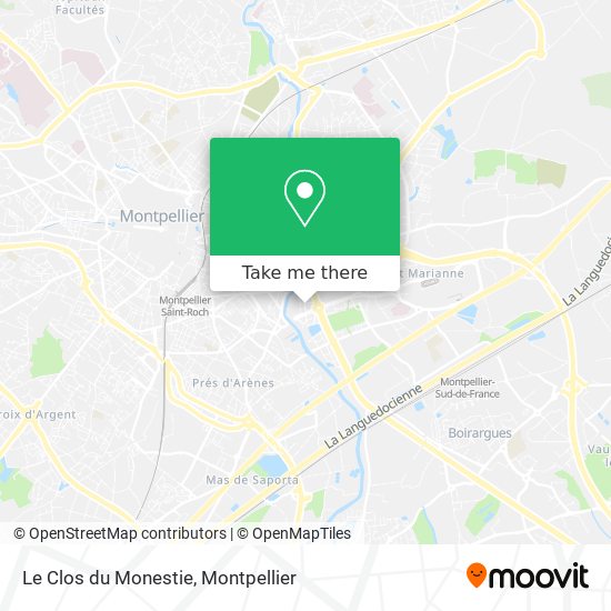 Mapa Le Clos du Monestie