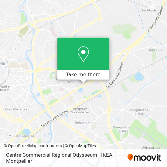 Centre Commercial Régional Odysseum - IKEA map