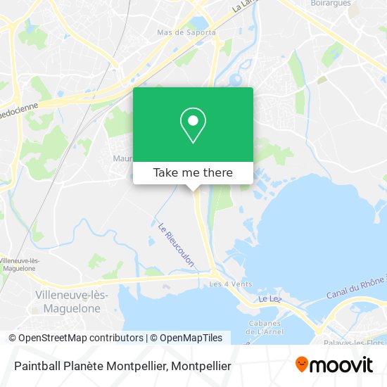 Paintball Planète Montpellier map