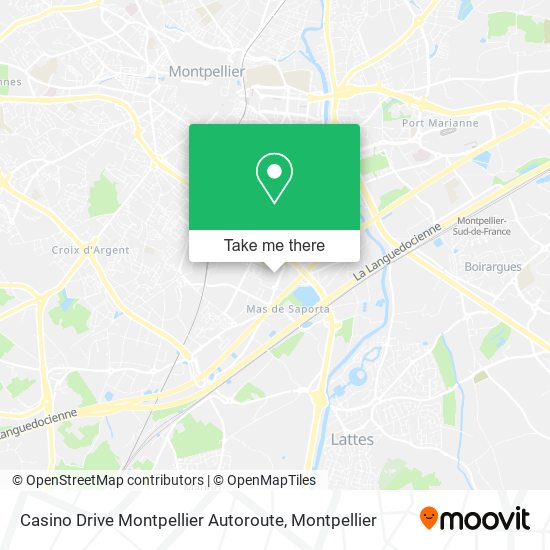 Casino Drive Montpellier Autoroute map