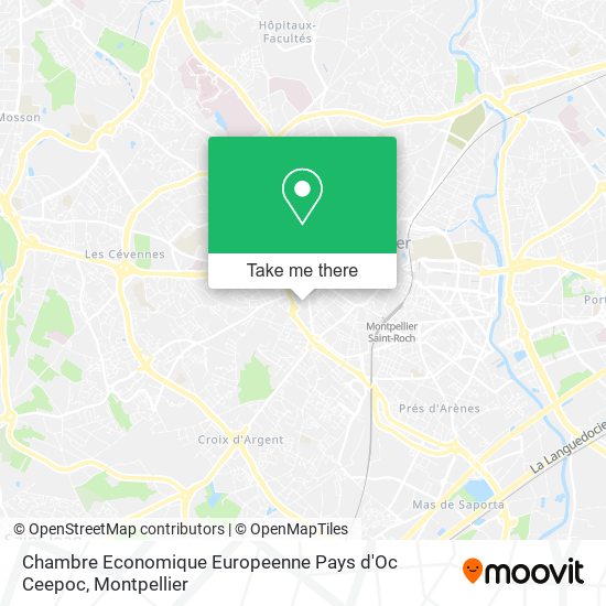 Chambre Economique Europeenne Pays d'Oc Ceepoc map