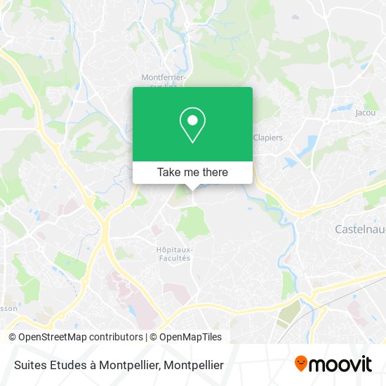 Mapa Suites Etudes à Montpellier