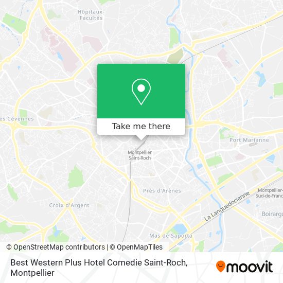 Mapa Best Western Plus Hotel Comedie Saint-Roch