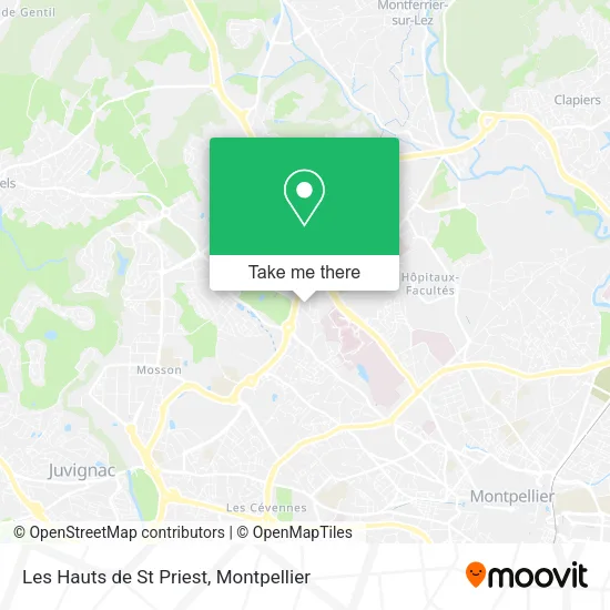 Les Hauts de St Priest map