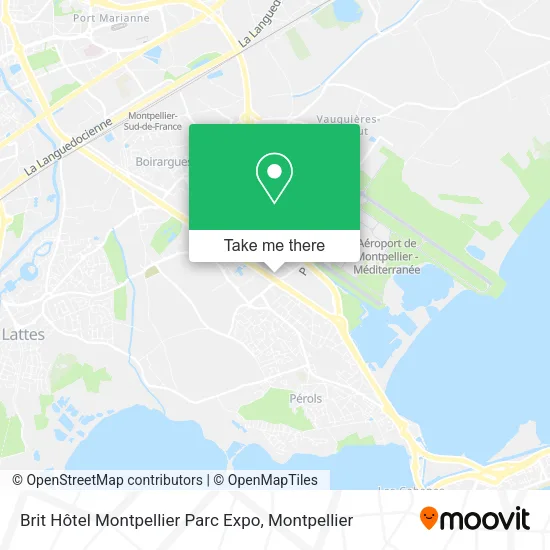 Brit Hôtel Montpellier Parc Expo map