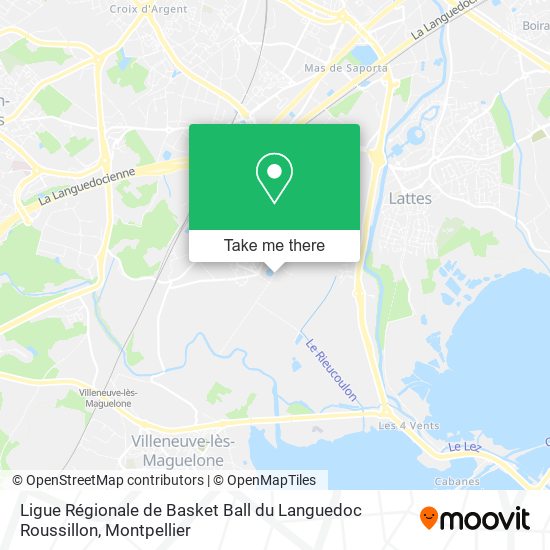 Ligue Régionale de Basket Ball du Languedoc Roussillon map
