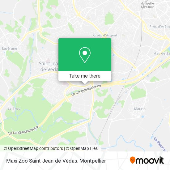 Maxi Zoo Saint-Jean-de-Védas map