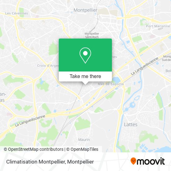 Climatisation Montpellier map