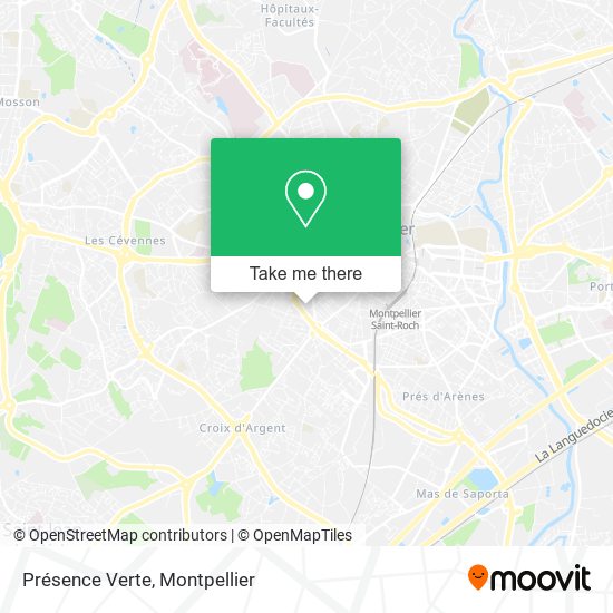 Présence Verte map