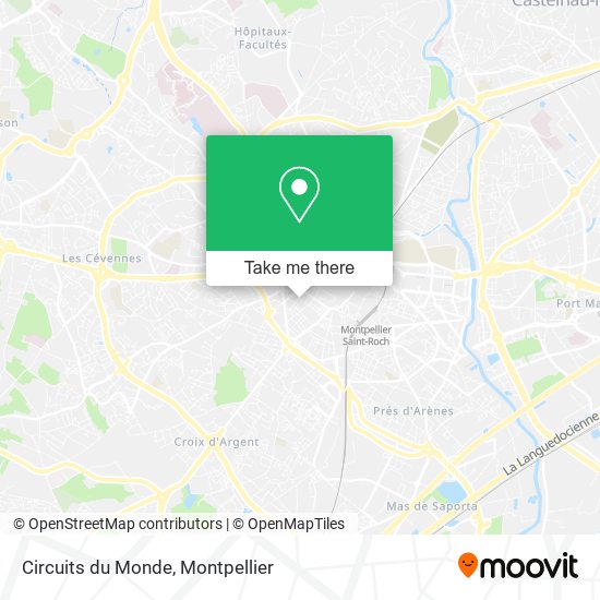 Circuits du Monde map