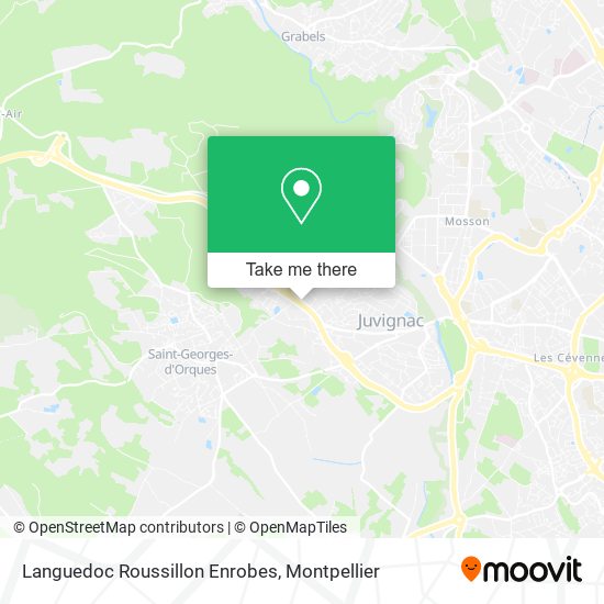 Languedoc Roussillon Enrobes map