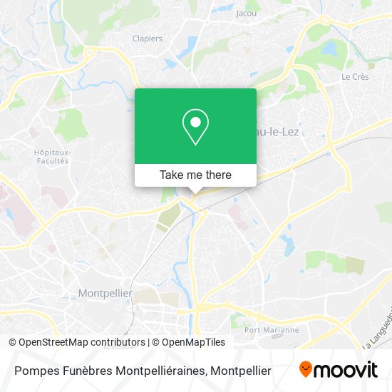 Pompes Funèbres Montpelliéraines map