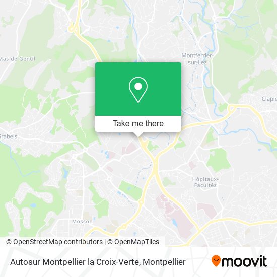 Autosur Montpellier la Croix-Verte map