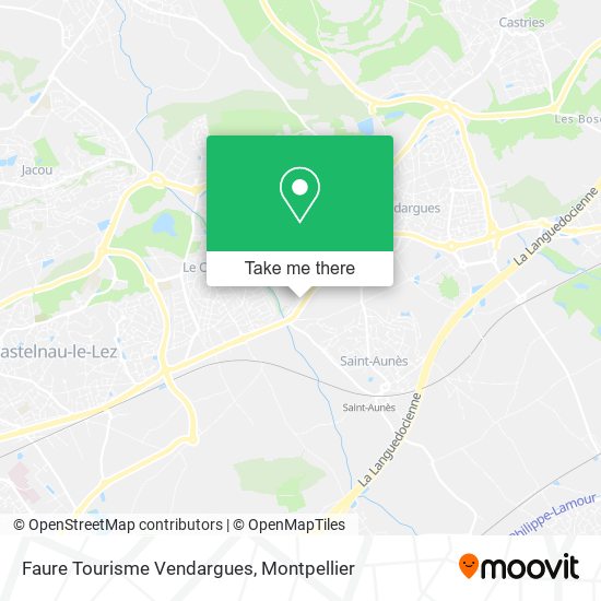 Faure Tourisme Vendargues map