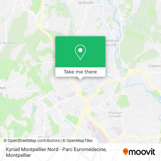 Kyriad Montpellier Nord - Parc Euromédecine map