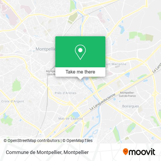 Commune de Montpellier map