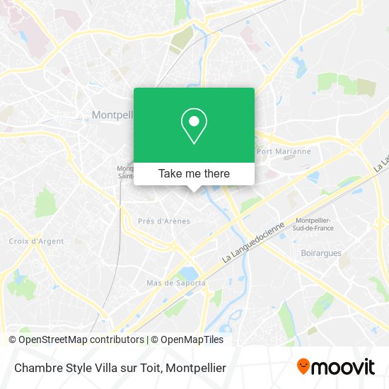 Chambre Style Villa sur Toit map
