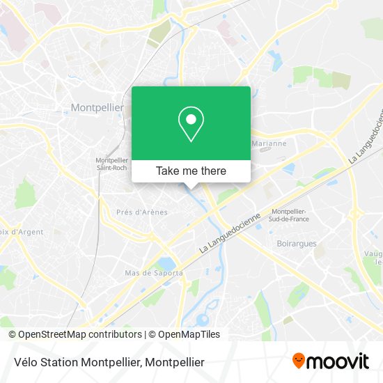 Mapa Vélo Station Montpellier