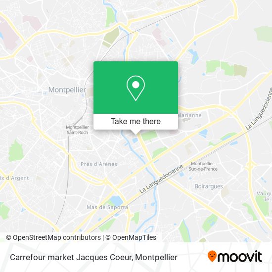 Carrefour market Jacques Coeur map