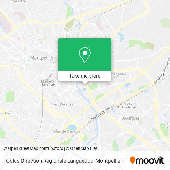 Colas-Direction Régionale Languedoc map