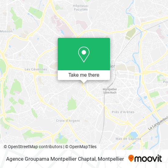 Mapa Agence Groupama Montpellier Chaptal