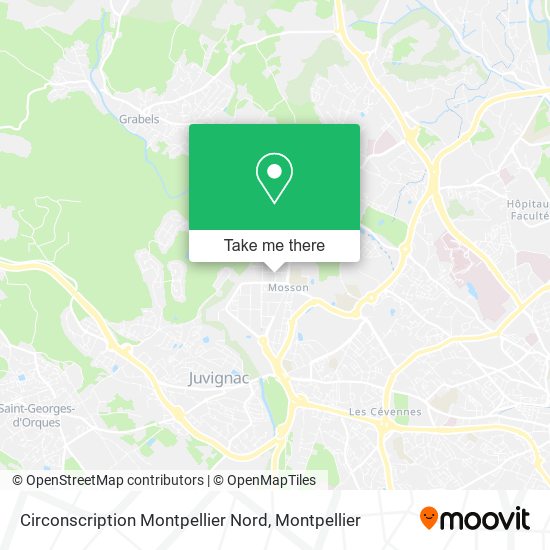 Circonscription Montpellier Nord map