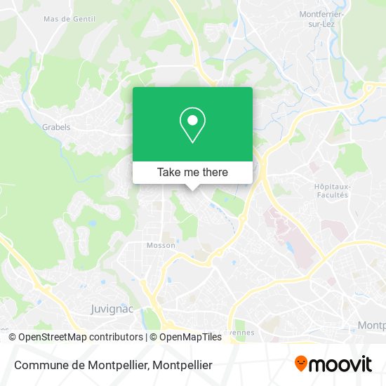 Commune de Montpellier map