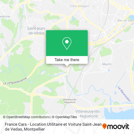 France Cars - Location Utilitaire et Voiture Saint-Jean de Vedas map