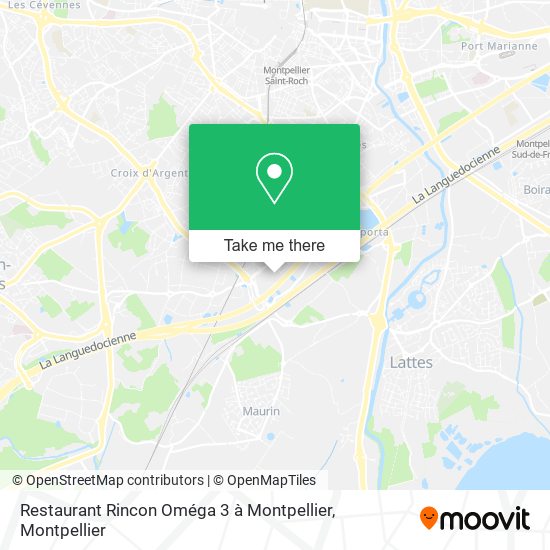 Restaurant Rincon Oméga 3 à Montpellier map