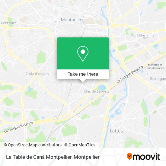 La Table de Canà Montpellier map