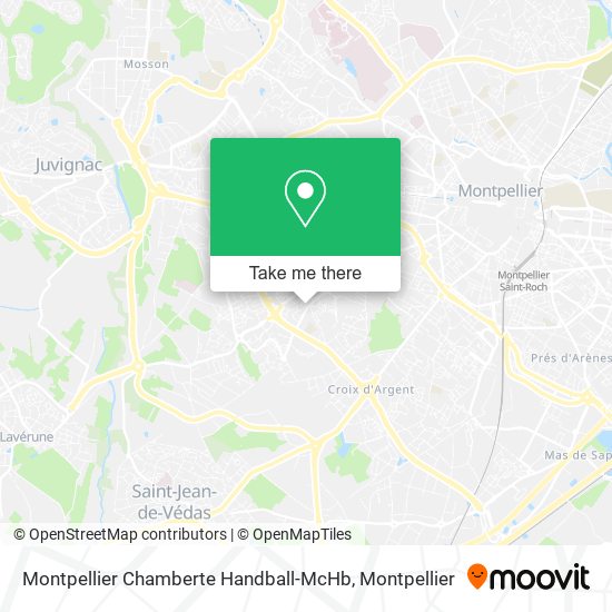 Montpellier Chamberte Handball-McHb map