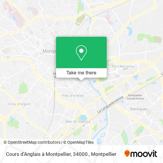 Cours d'Anglais à Montpellier, 34000. map