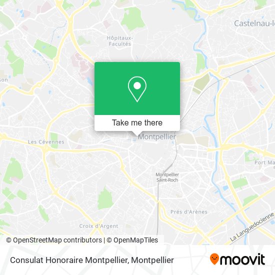 Consulat Honoraire Montpellier map