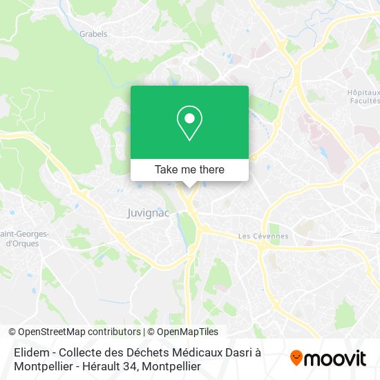 Elidem - Collecte des Déchets Médicaux Dasri à Montpellier - Hérault 34 map