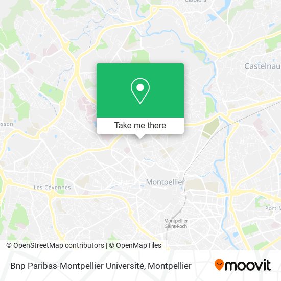 Bnp Paribas-Montpellier Université map